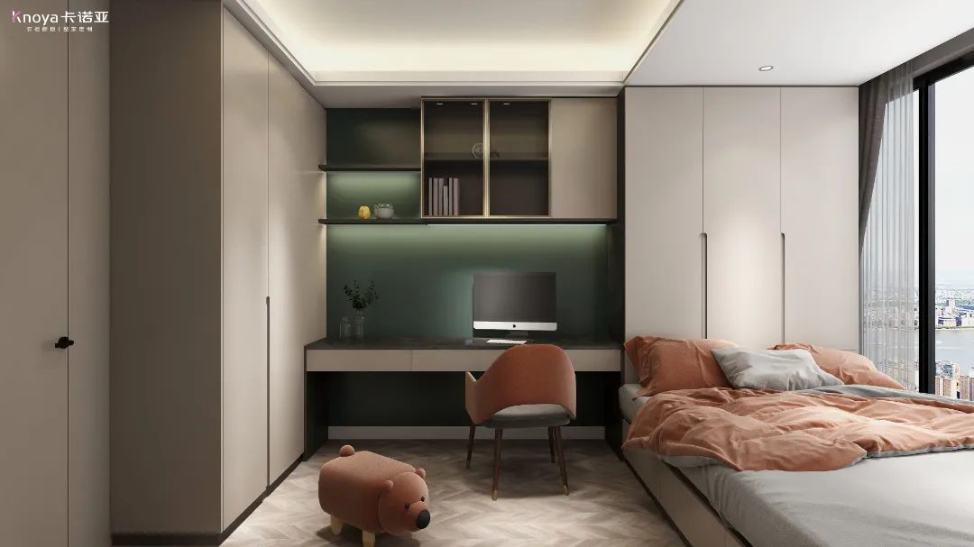 書桌+書柜+衣柜一體 書桌+書柜+衣柜一體